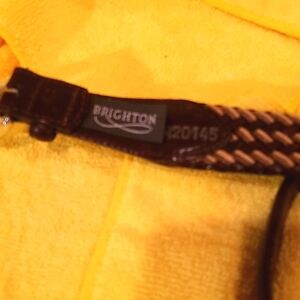 MANS BELT BY BRIGHTON WOVEN LEATHER SIZE  42